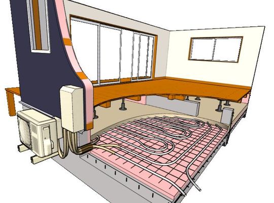 ヒートポンプ式蓄熱床暖房